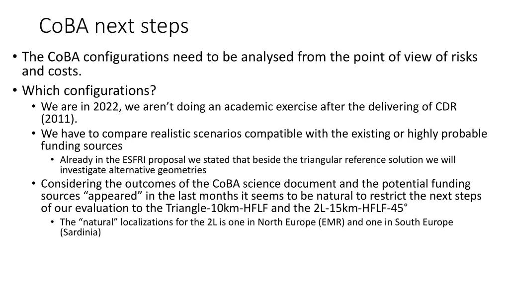 coba next steps