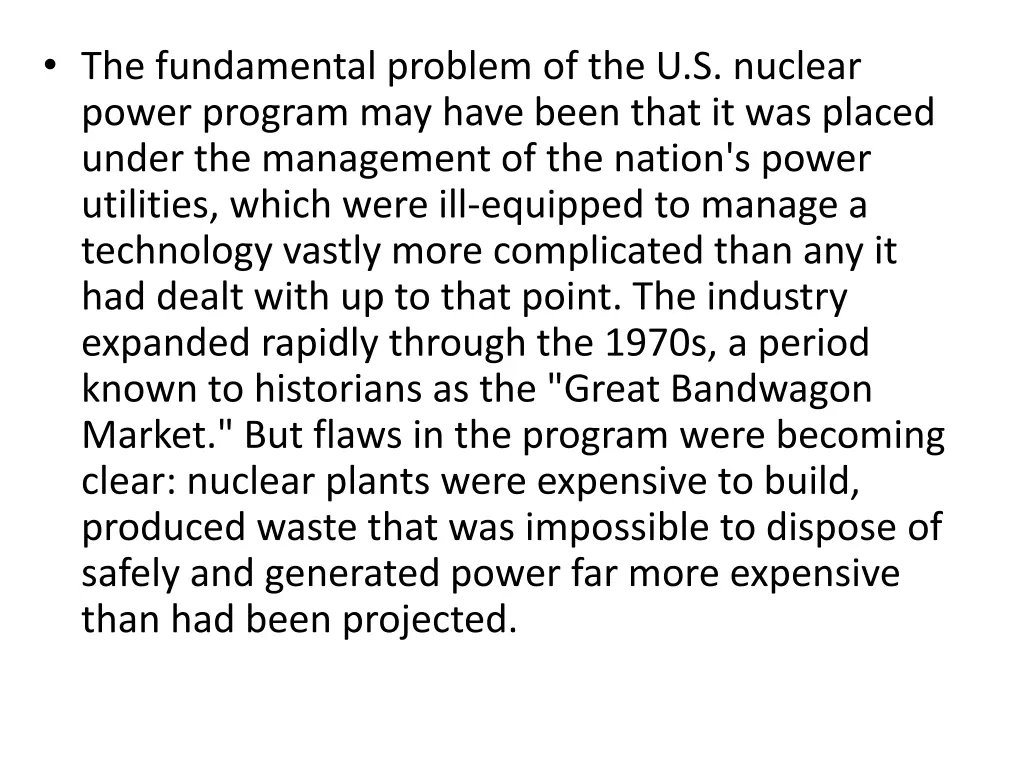 the fundamental problem of the u s nuclear power