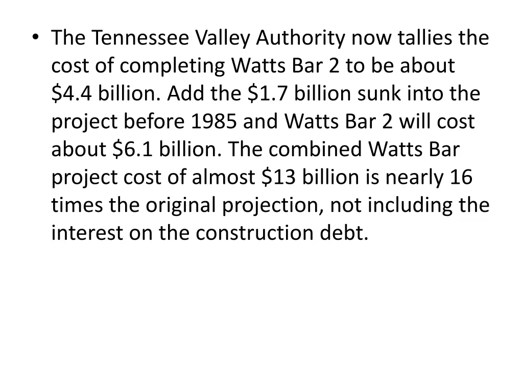 the tennessee valley authority now tallies