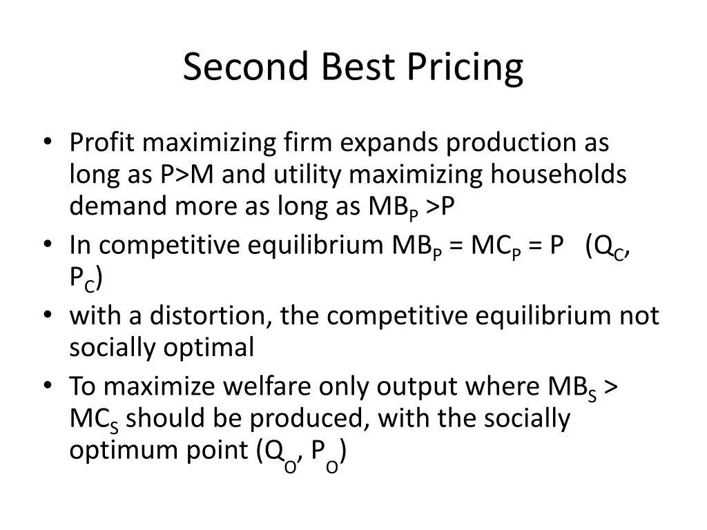 second best pricing 1