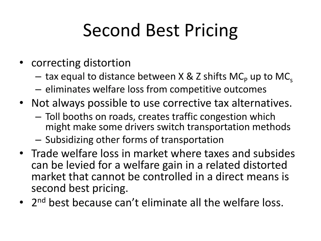 second best pricing 2