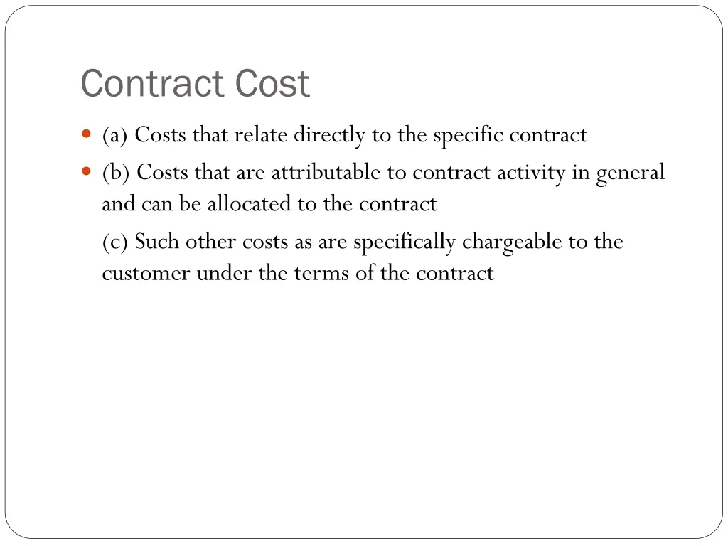 contract cost