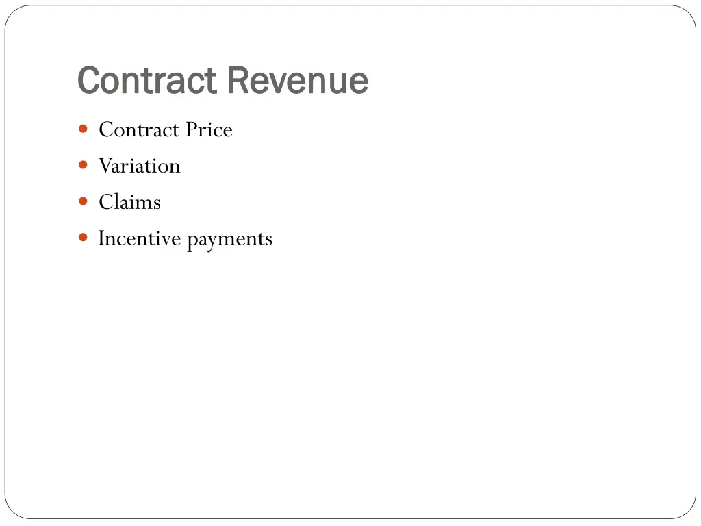 contract revenue contract revenue