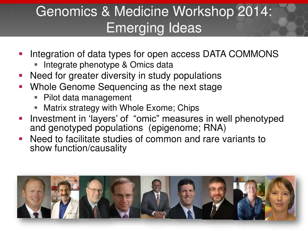 genomics medicine workshop 2014 emerging ideas
