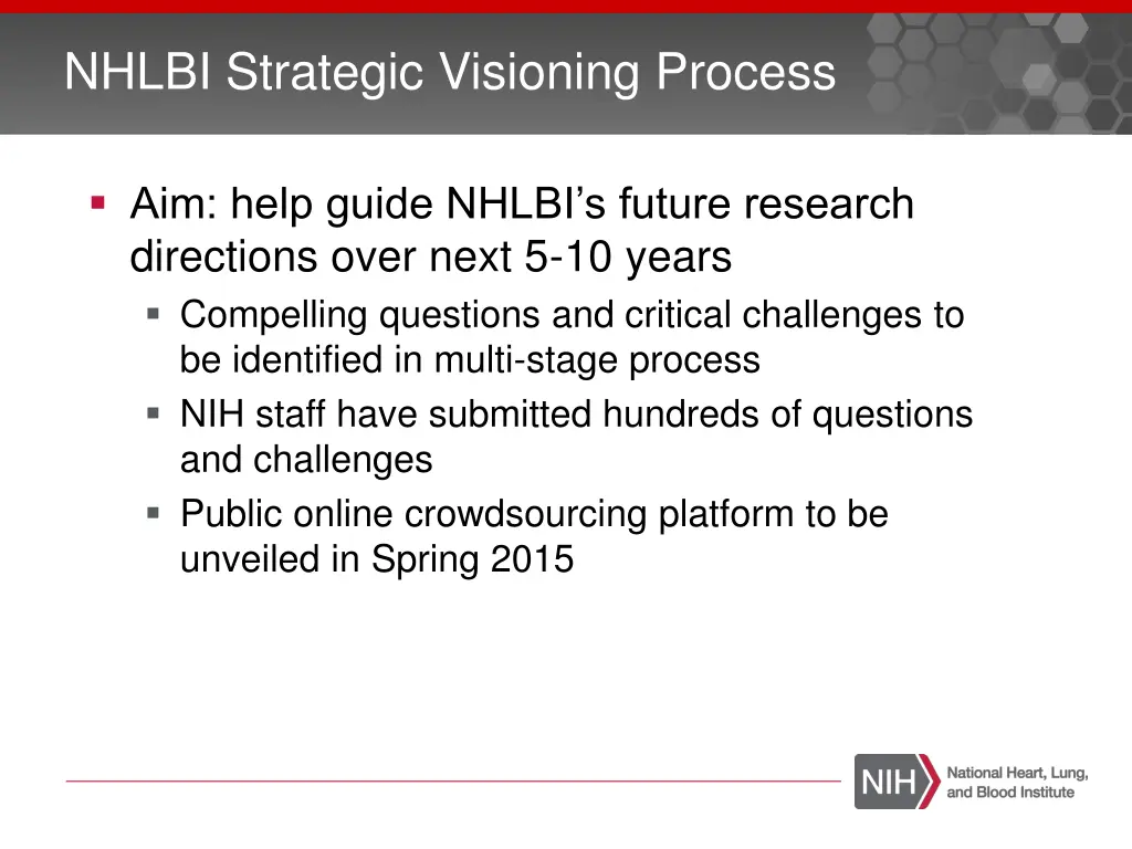 nhlbi strategic visioning process