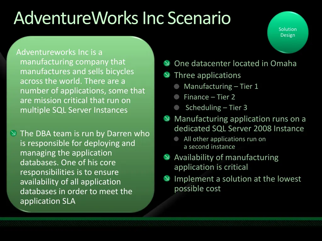 adventureworks inc scenario