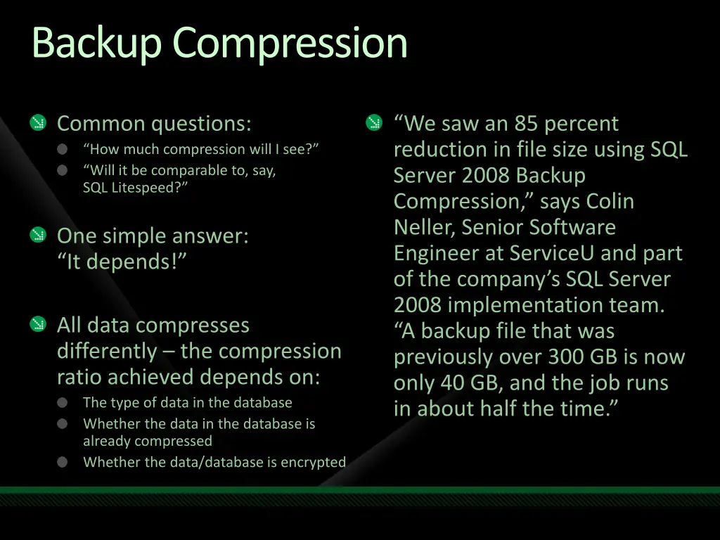 backup compression