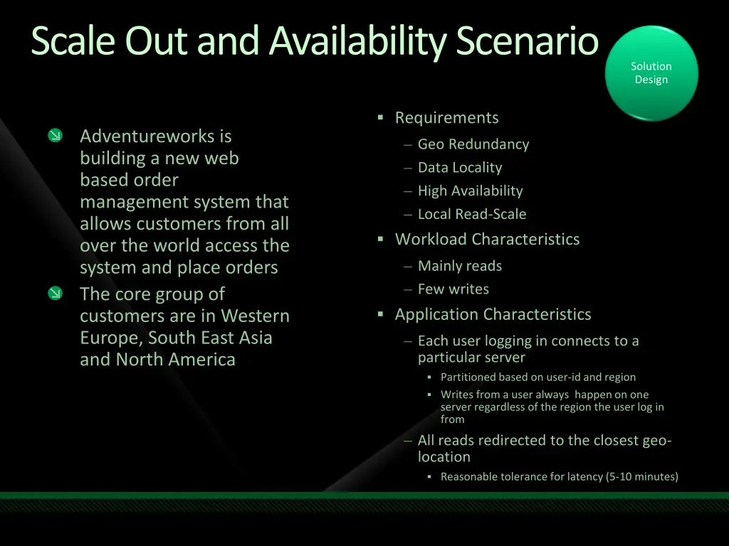 scale out and availability scenario