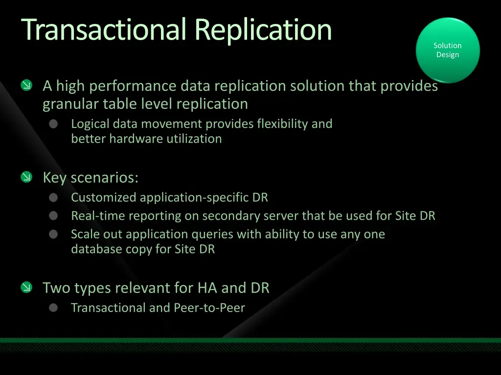 transactional replication