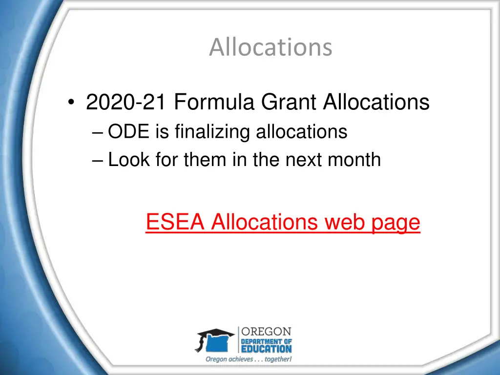 allocations