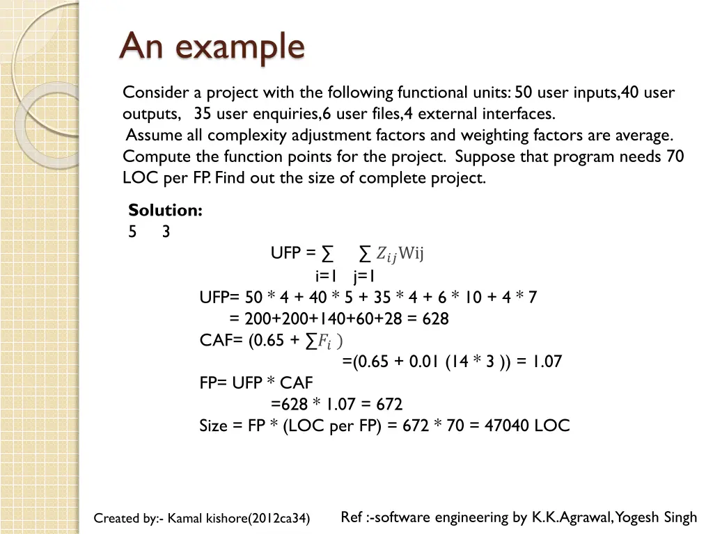 an example