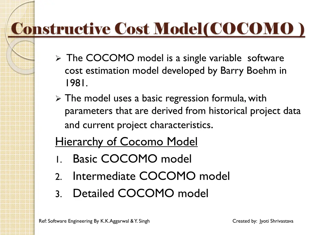 constructive cost model cocomo