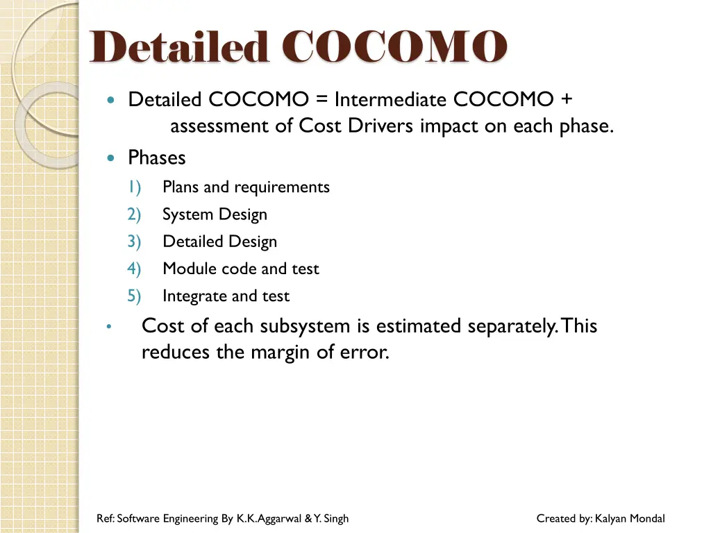 detailed cocomo