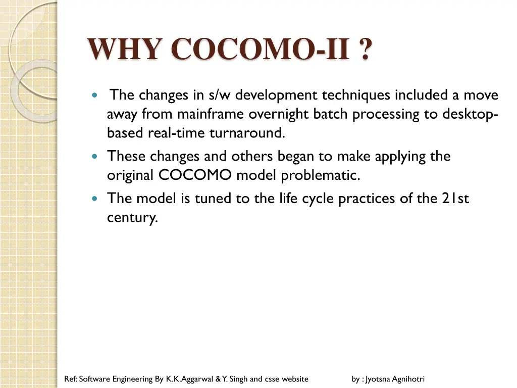 why cocomo ii