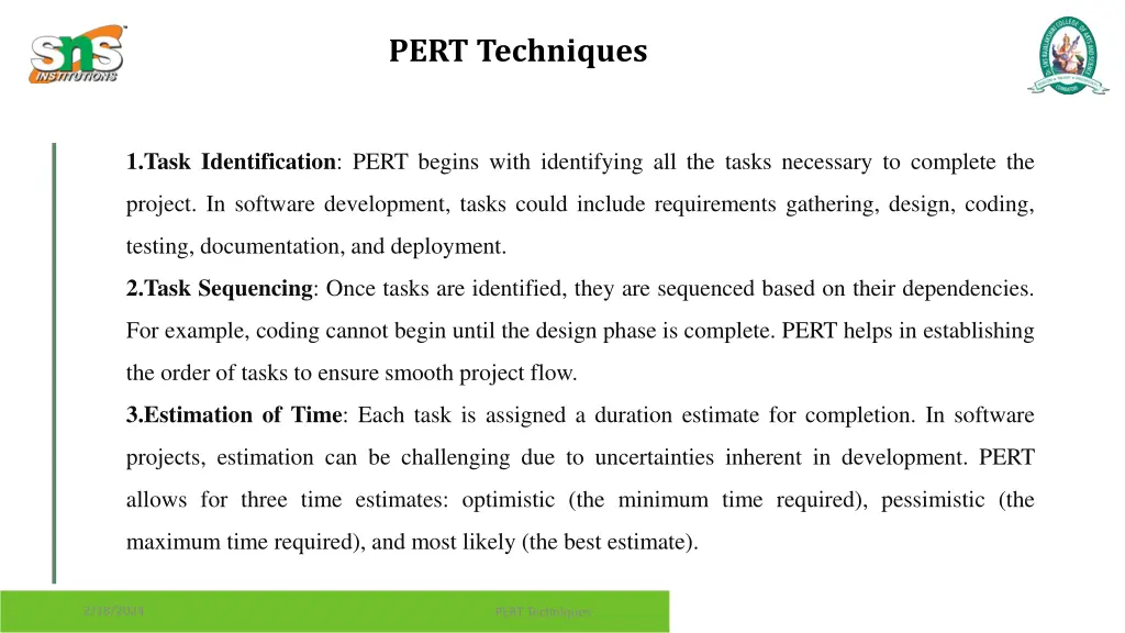 pert techniques 1