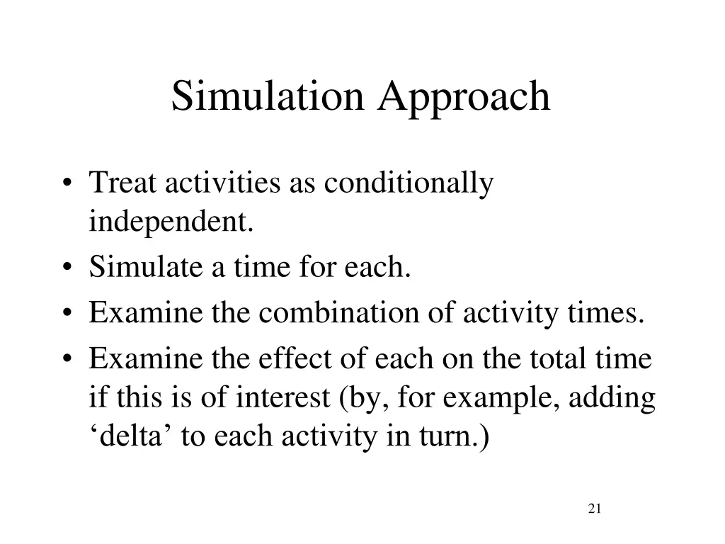 simulation approach