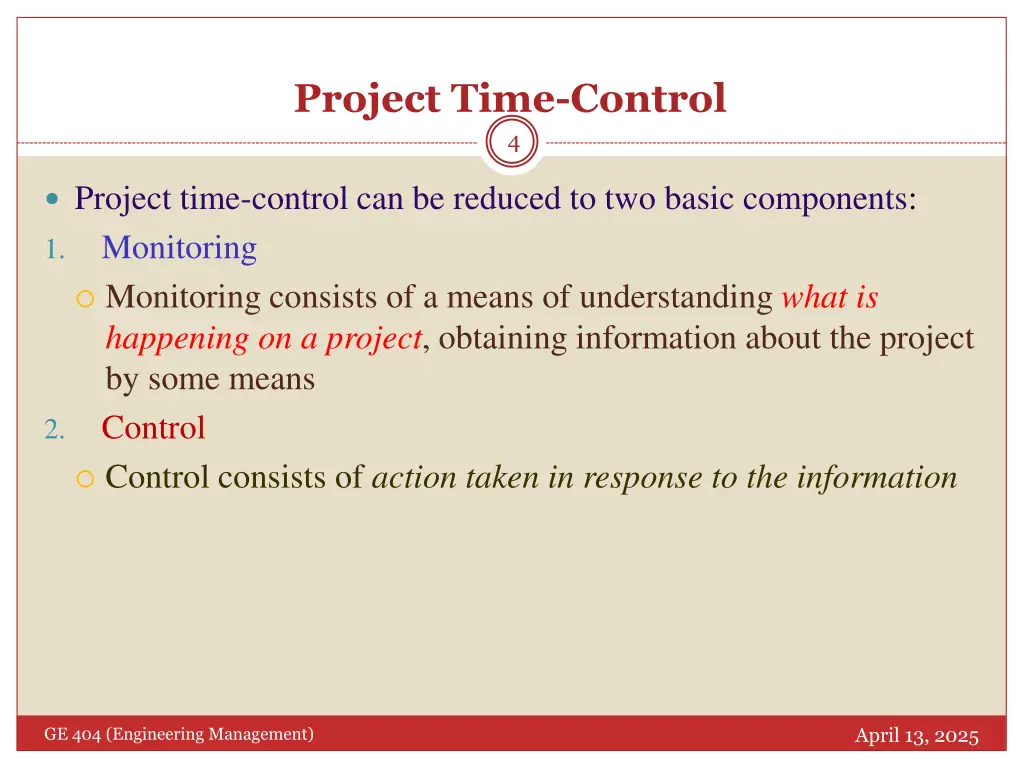 project time control 4