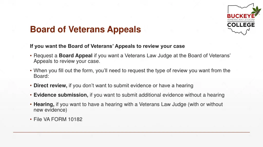 board of veterans appeals