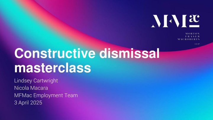 constructive dismissal masterclass lindsey