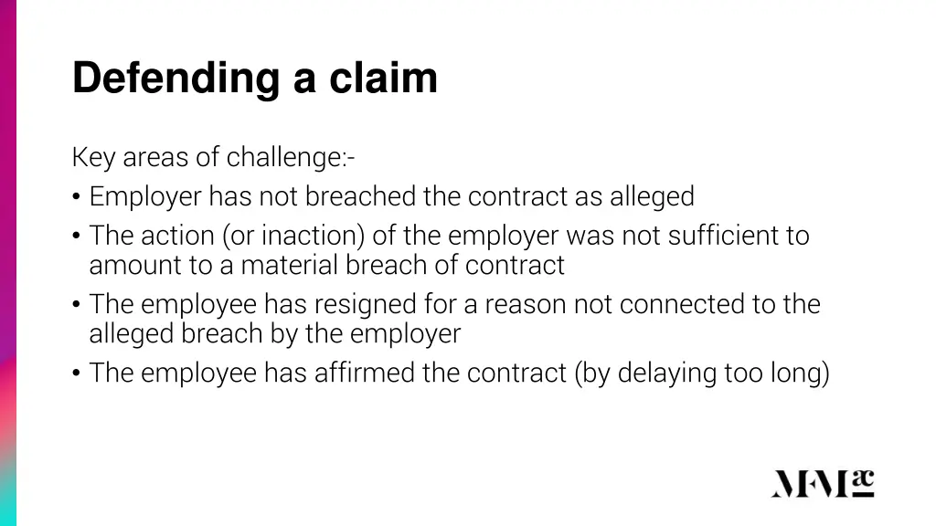 defending a claim