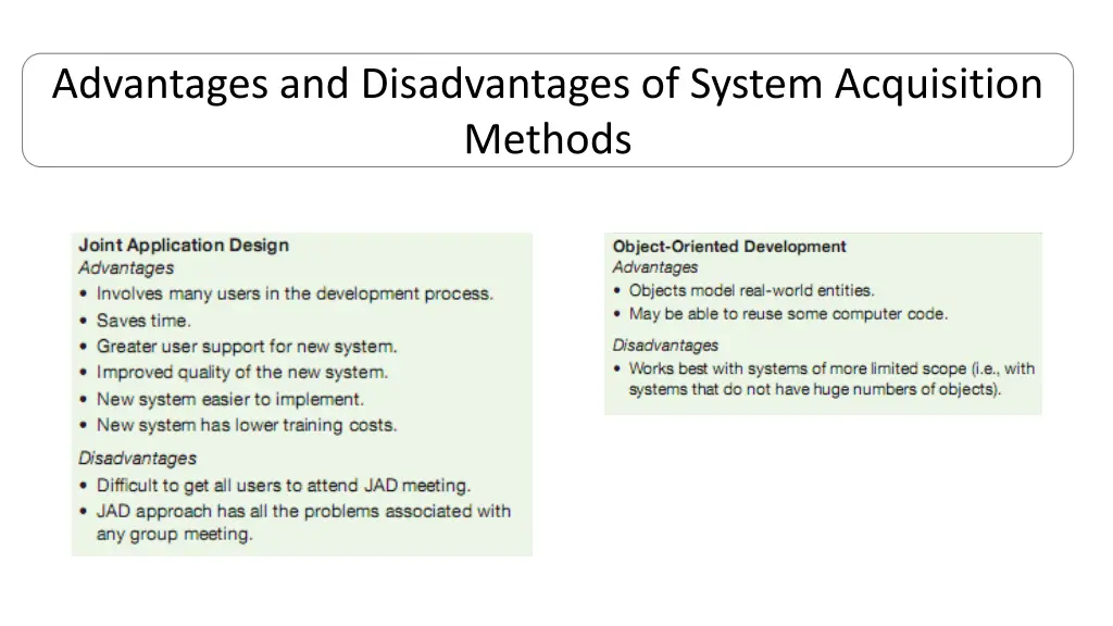 advantages and disadvantages of system 2