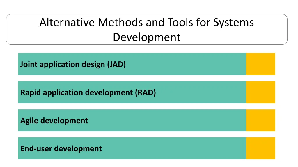 alternative methods and tools for systems