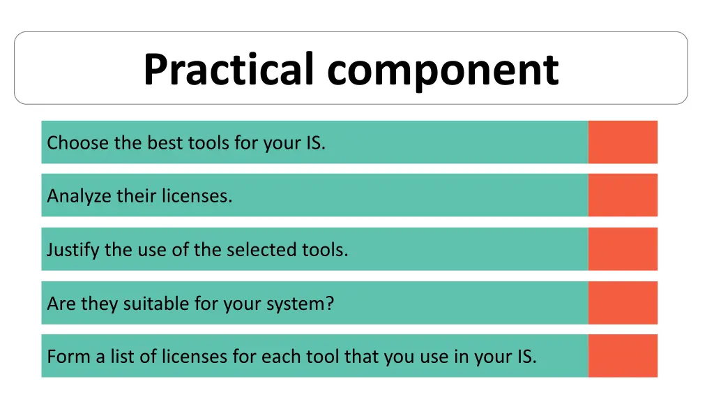 practical component