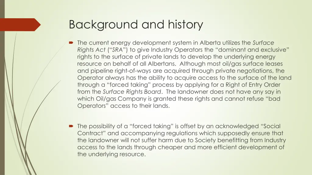 background and history