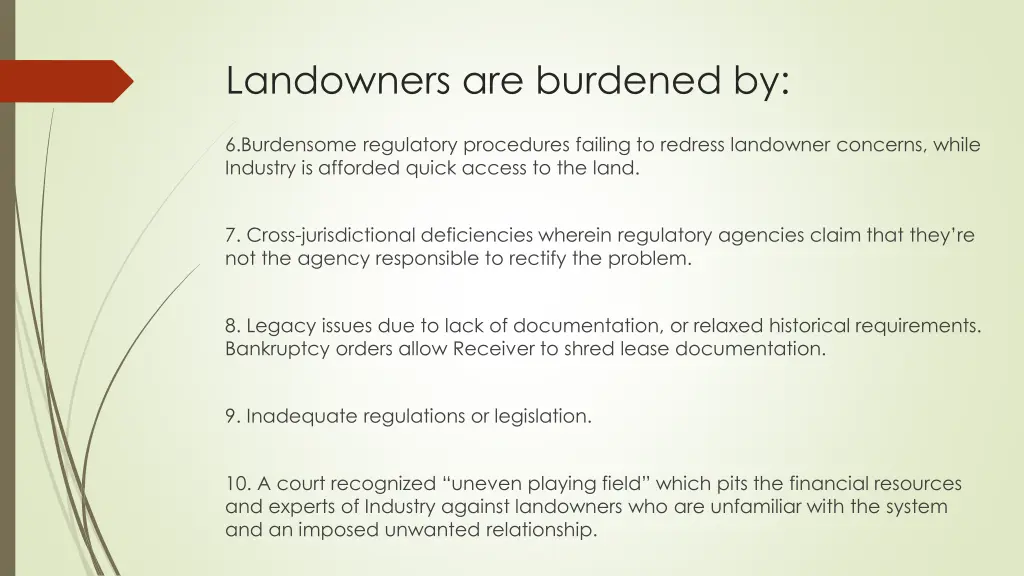landowners are burdened by 1