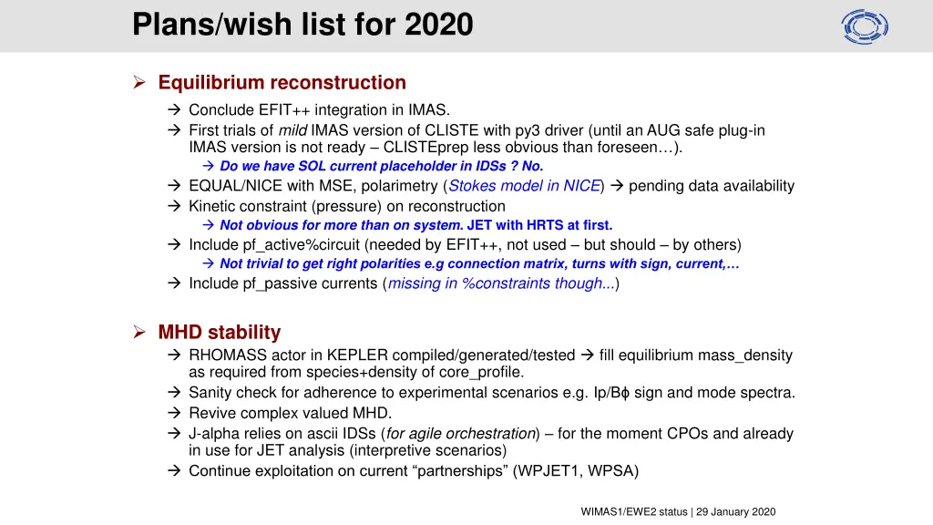 plans wish list for 2020