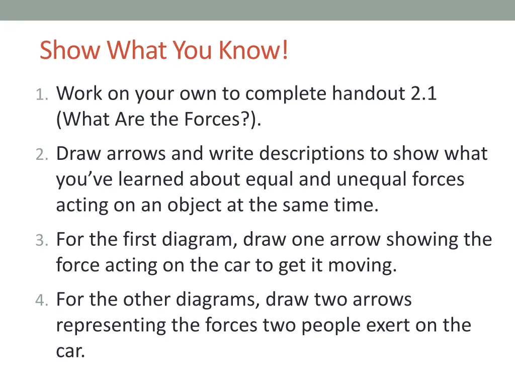 show what you know