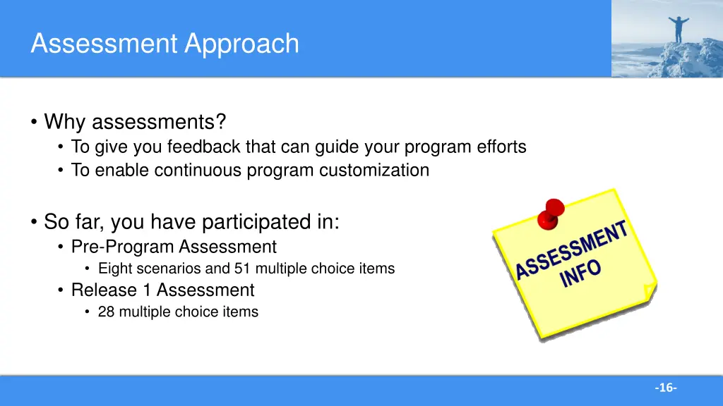 assessment approach
