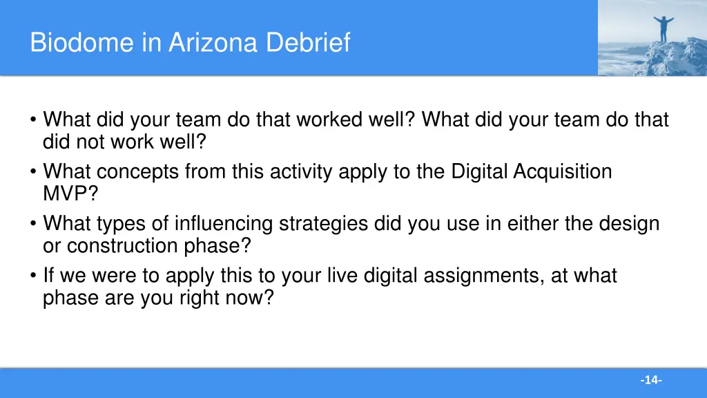 biodome in arizona debrief