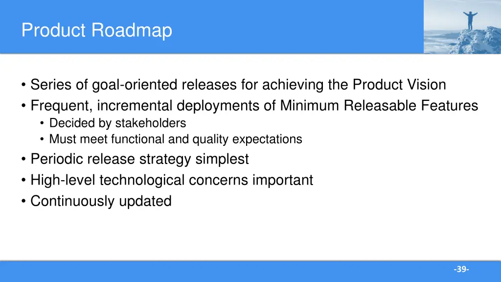product roadmap