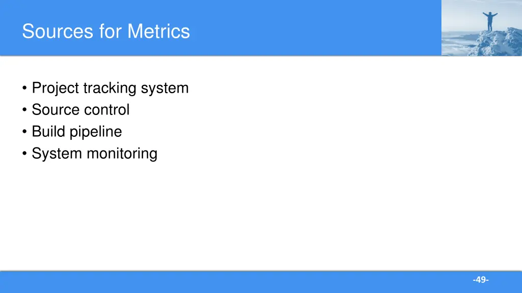 sources for metrics