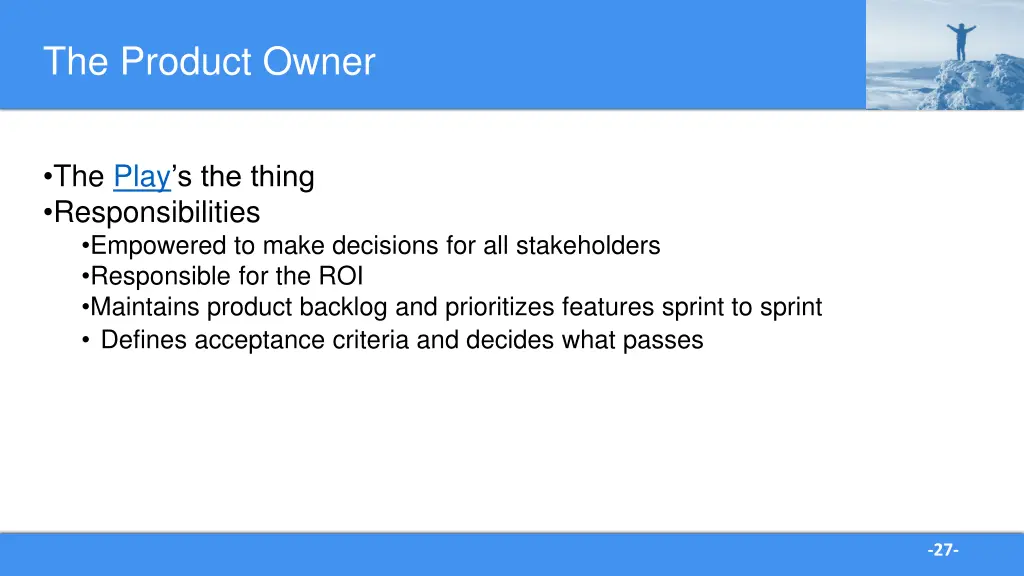 the product owner