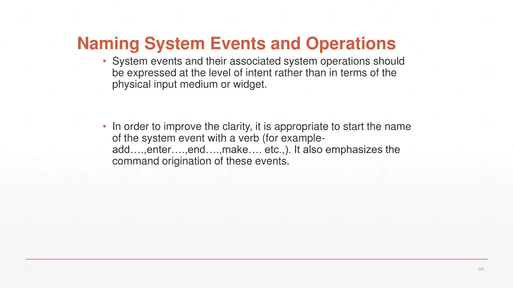 naming system events and operations system events