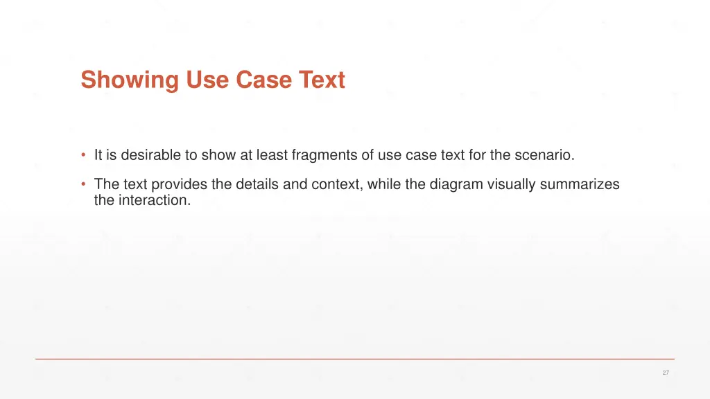 showing use case text