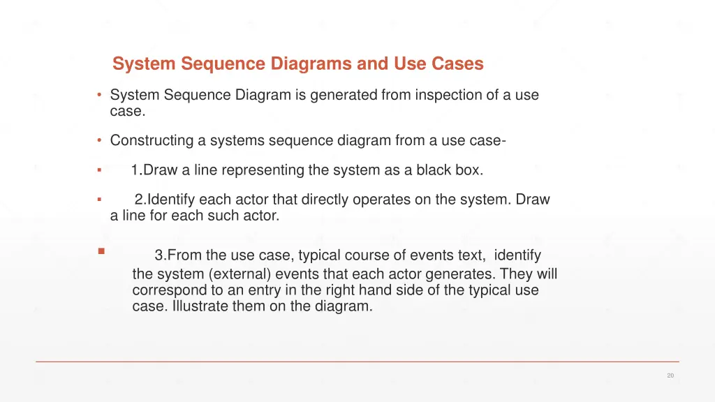 system sequence diagrams and use cases