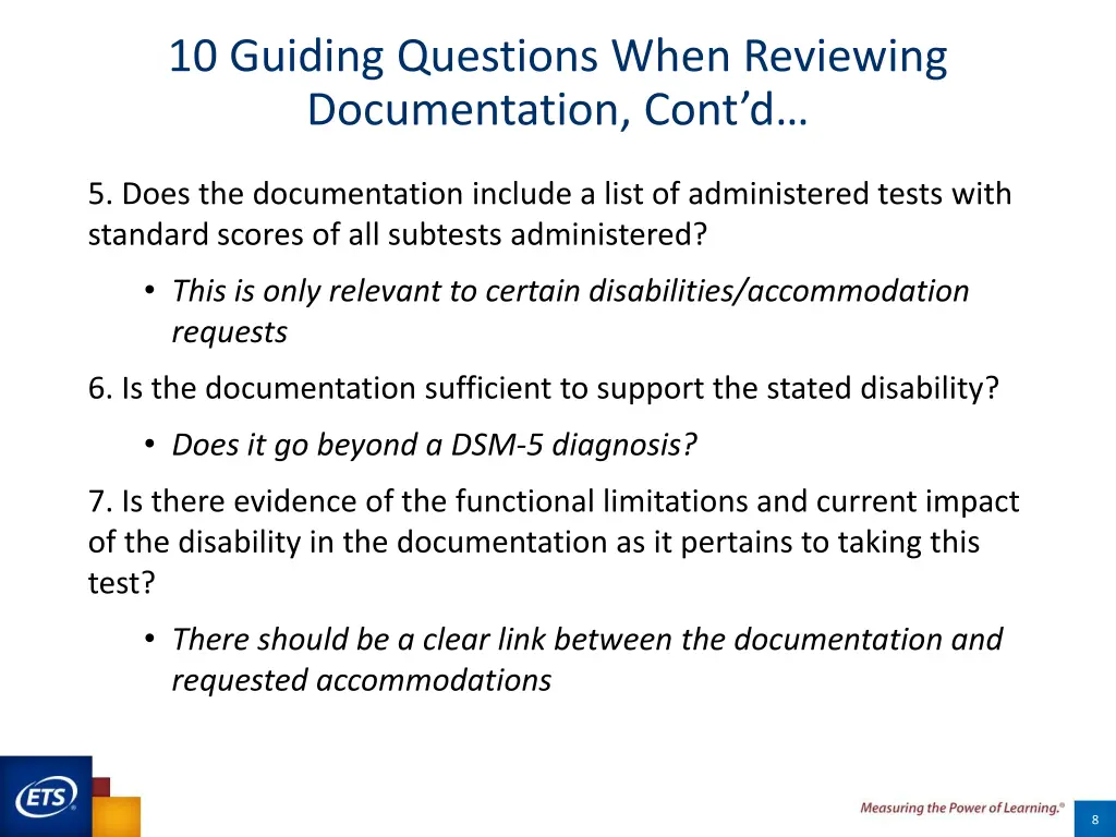 10 guiding questions when reviewing documentation 1