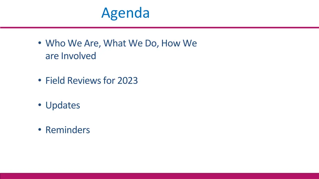 agenda