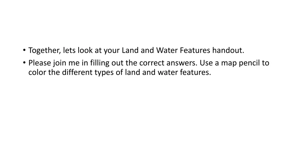 together lets look at your land and water