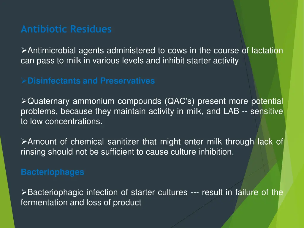 antibiotic residues