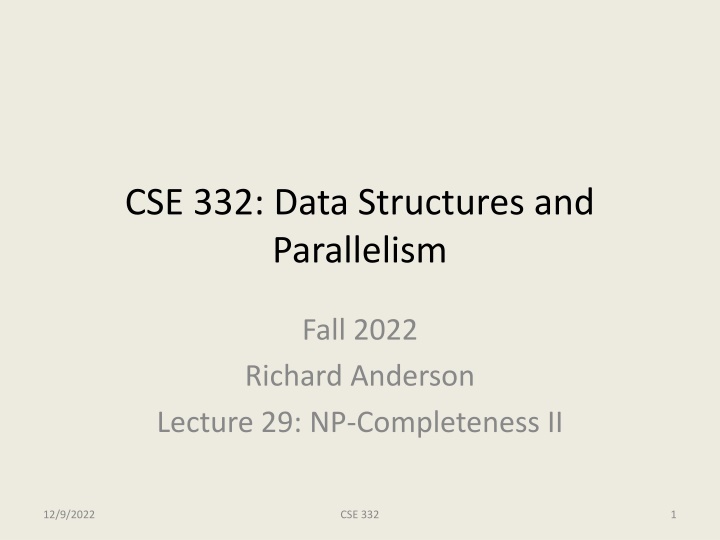 cse 332 data structures and parallelism