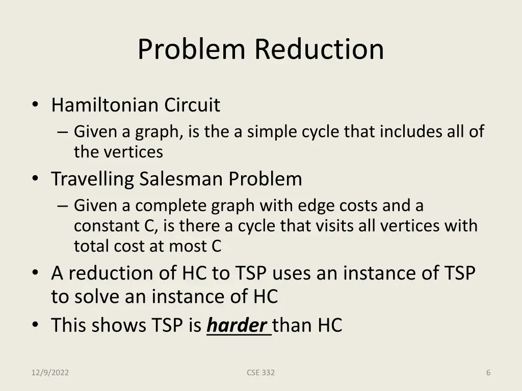 problem reduction