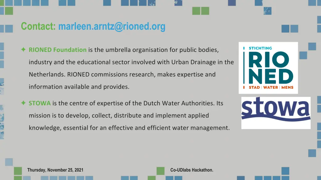 contact marleen arntz@rioned org