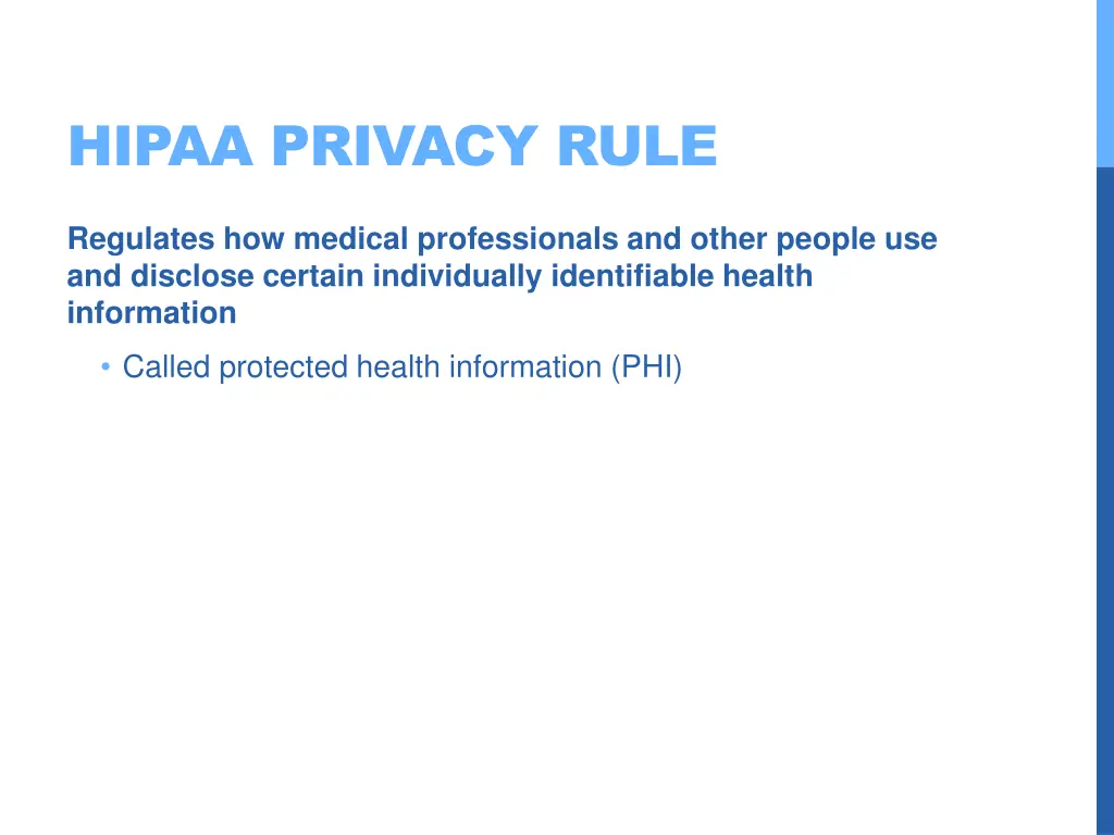 hipaa privacy rule
