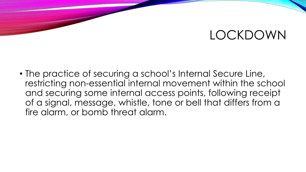 lockdown