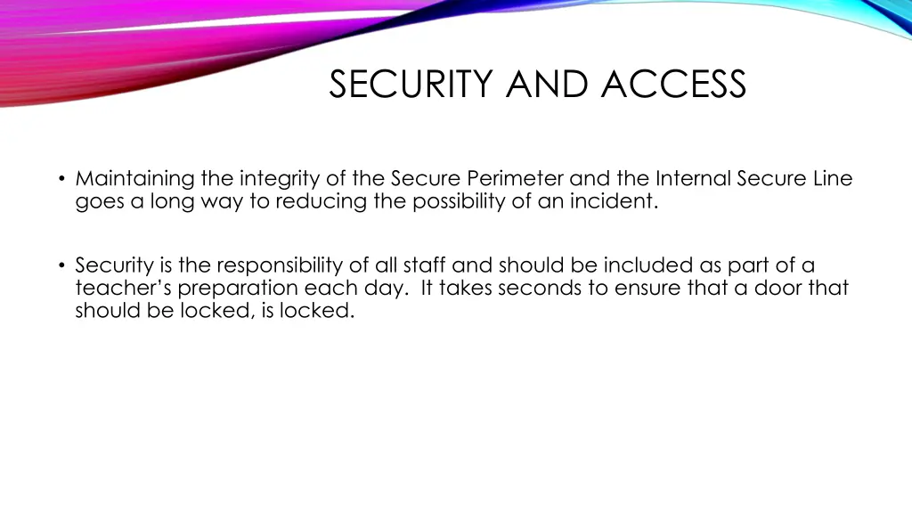 security and access