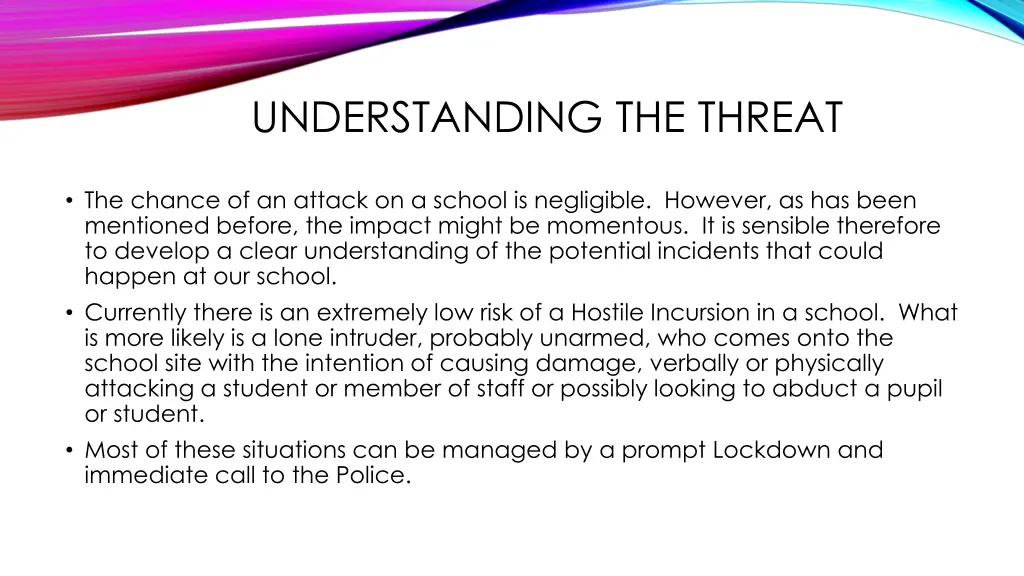 understanding the threat